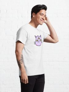camiseta gato morado