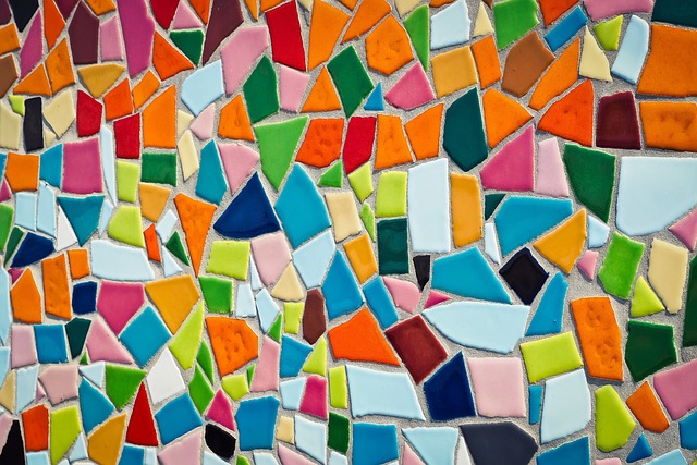 mosaico de colores vivos