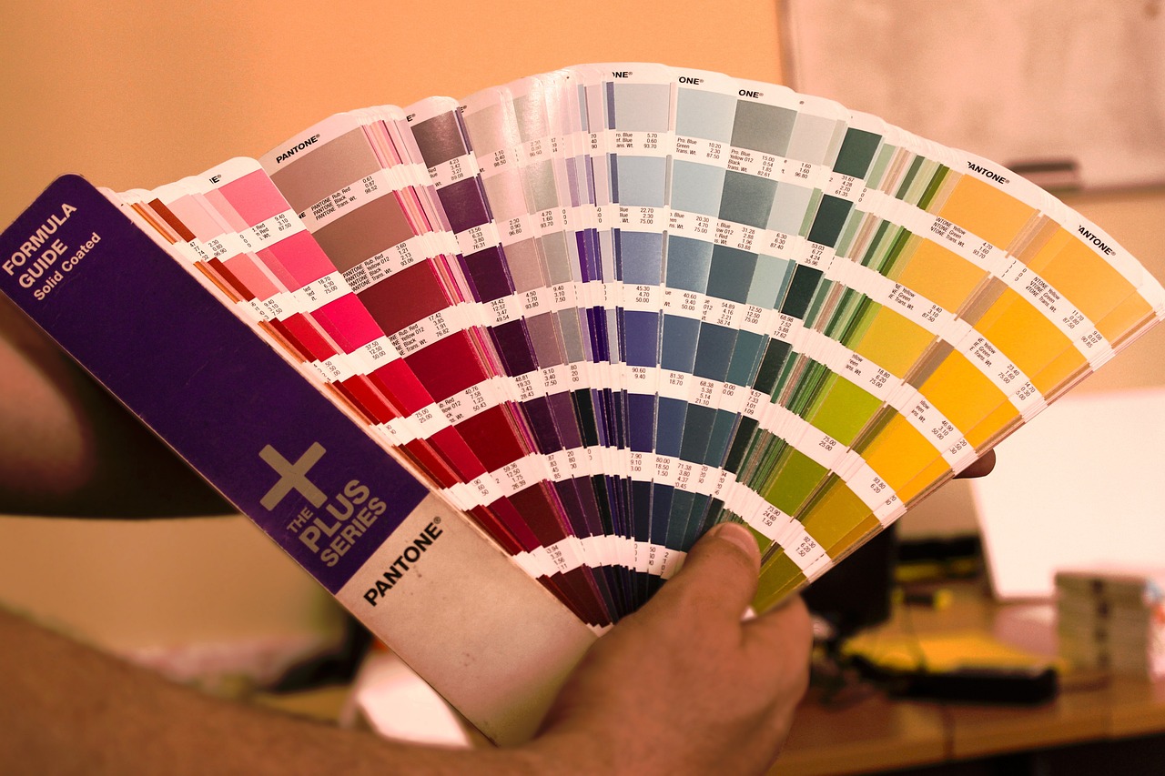 emprendedor eligiendo colores para su marca