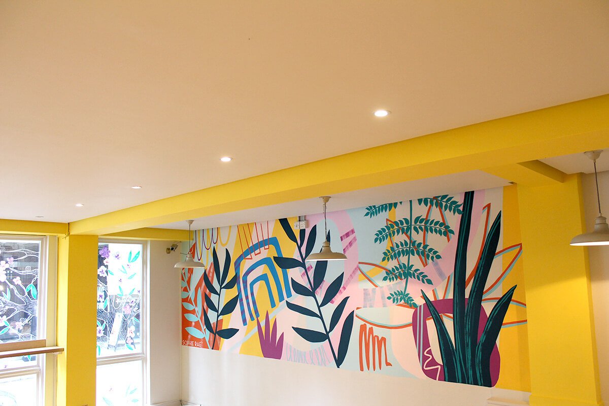 Sophie-Rae-bristol-mural-artist-The-Fence-Farringdon-london-cafe-bar-restaurant-botanical-3